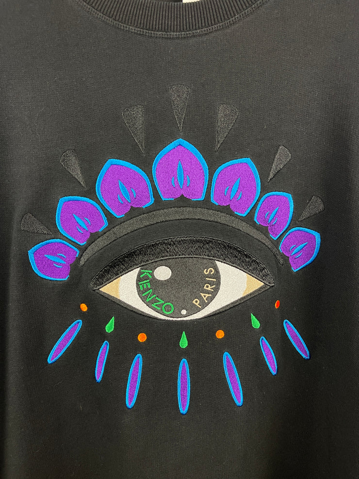 Kenzo Eye Embroidered Black Crewneck