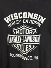 Vintage Y2K Harley Davidson Knucklehead Black Tee