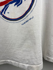 Vintage 90s NFL Logo 7 Buffalo Bills White Ringer Tee