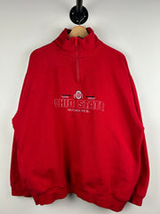 Vintage Ohio State Buckeyes Red Quarter Zip Sweater