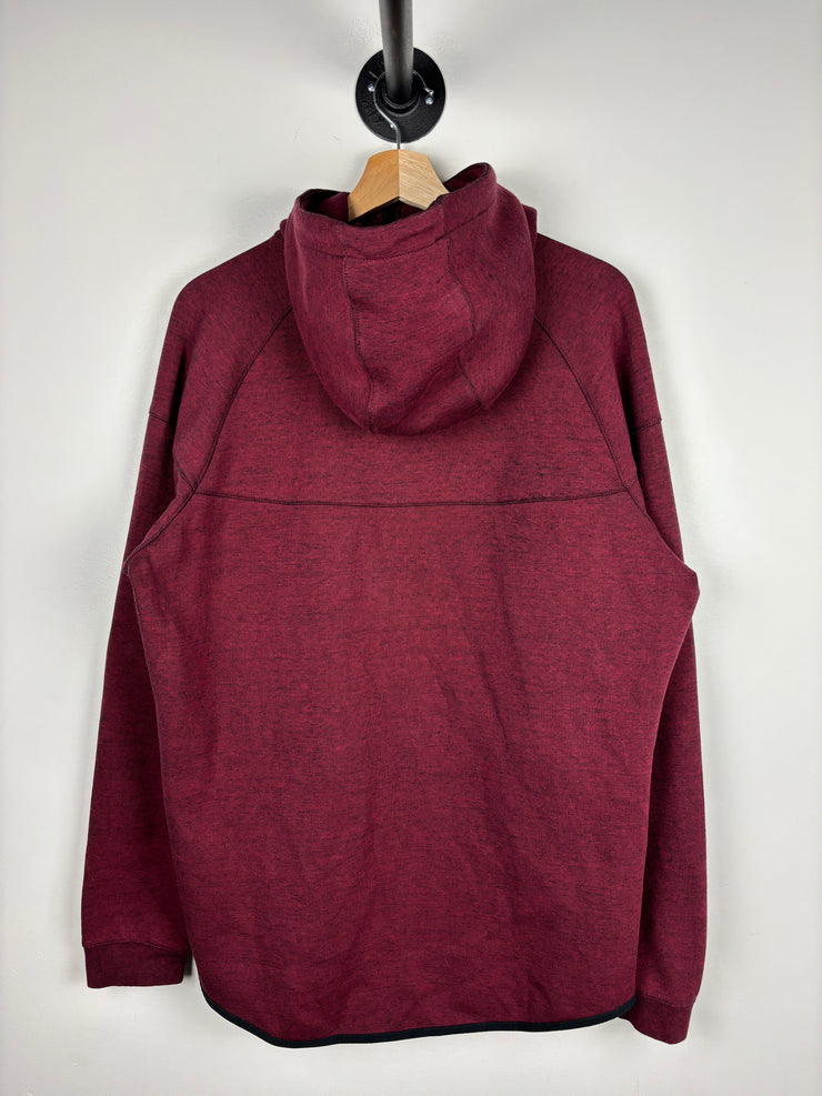 Nike Tech Fleece Burgundy Zip Up Hoodie