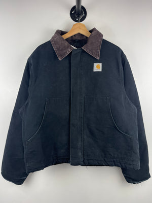 Vintage 90s Carhartt Arctic Cropped Black Work Jacket J02 BLK