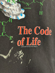 Vintage 1995 The Code Of Life DNA Black Tee