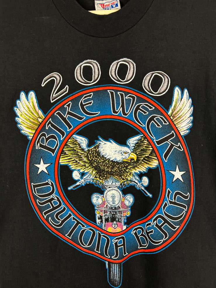 Vintage 2000 Bike Week Daytona Beach Black Cut Off Tank Top