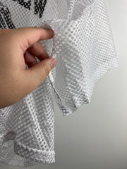 Vintage 90s Riverview Football White Mesh Cropped Football Jersey