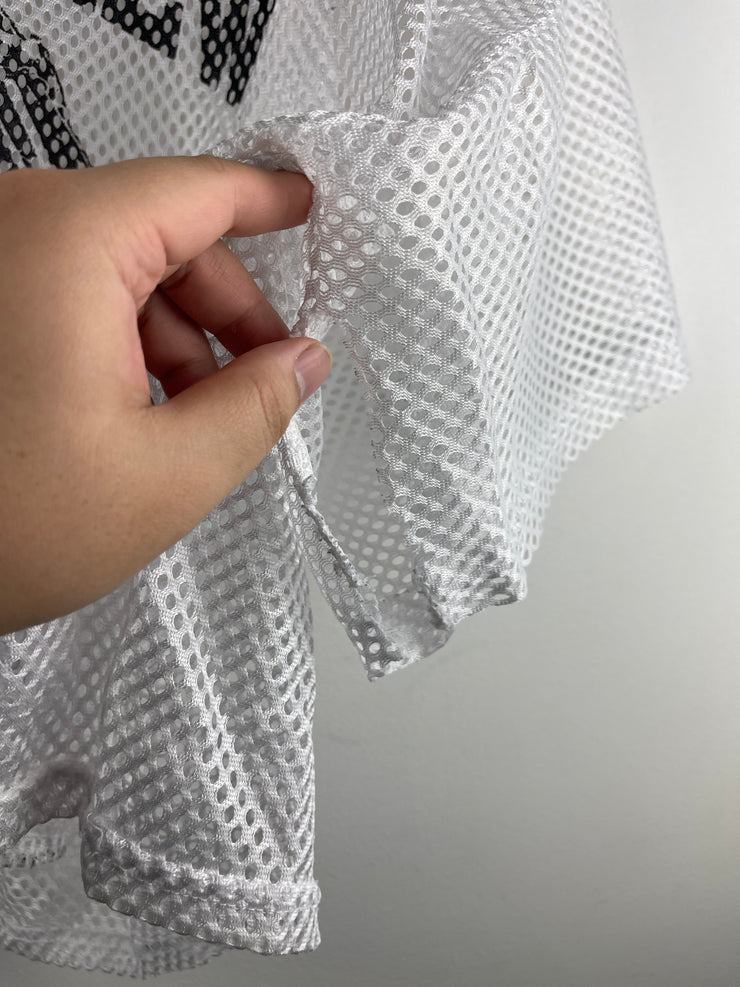 Vintage 90s Riverview Football White Mesh Cropped Football Jersey