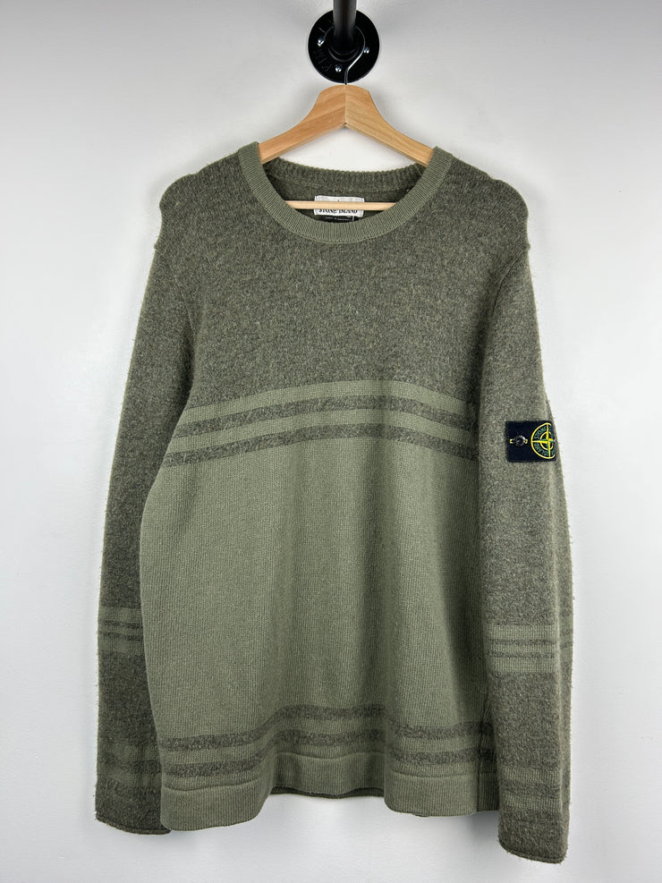 Stone Island Olive Knit Sweater