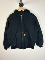 Vintage Y2K Carhartt Active Black Hooded Jacket J140 BLK