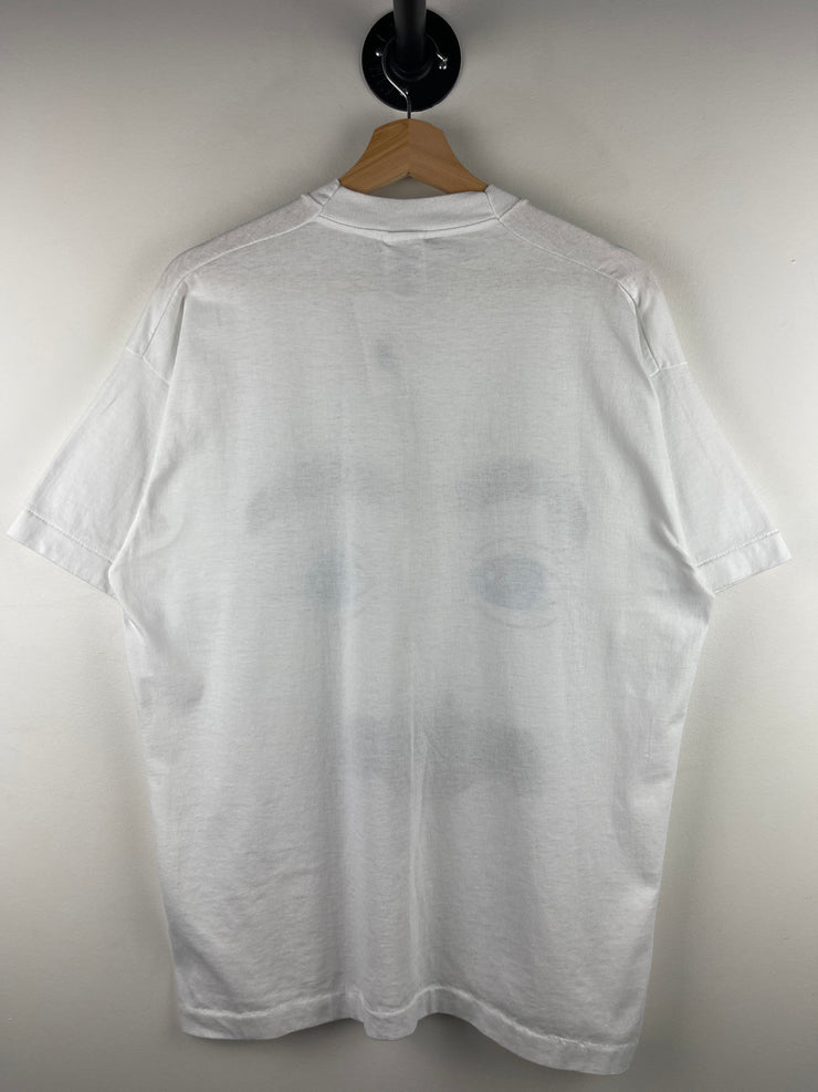 Vintage 90s His Funny Face Comedy White Tee