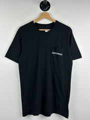Chrome Hearts Shoulder Logo Spellout Black Tee