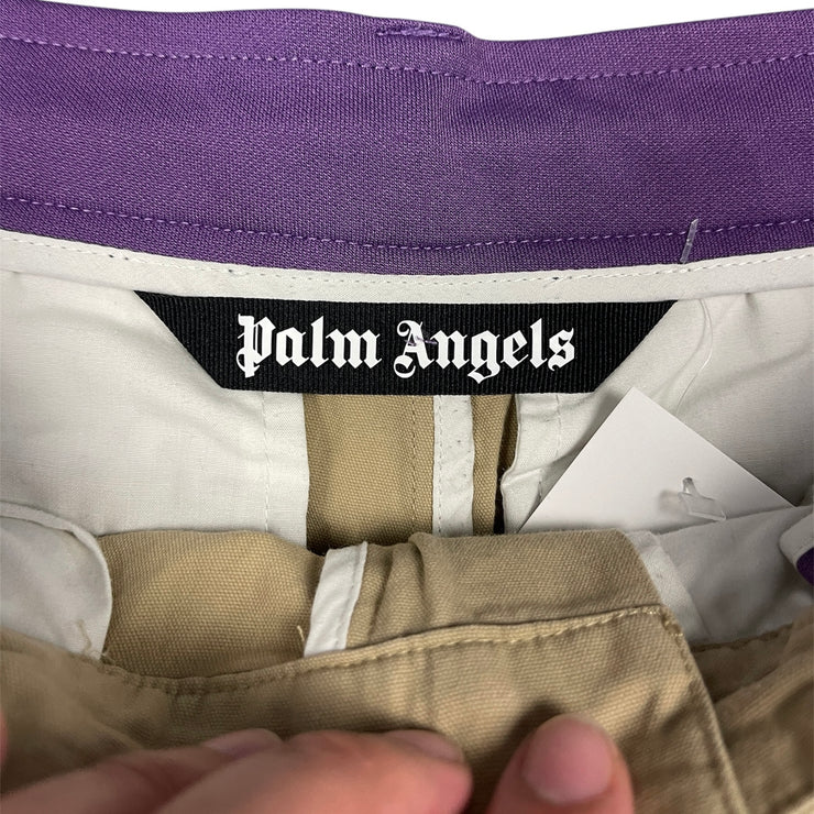 Palm Angels Angels Beige & Purple Track Pants