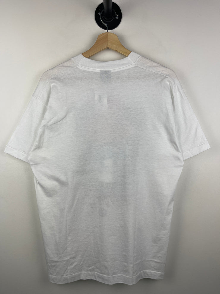 Vintage 90s NJPW G1 Climax Hot Summer Japan Wrestling White Tee