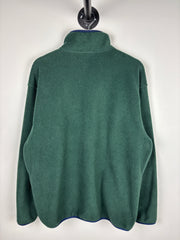 Vintage Izod Forest Green Quarter Zip Fleece Sweater