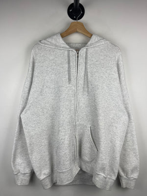 Vintage Lee Sport Blank Grey Zip Up Hoodie