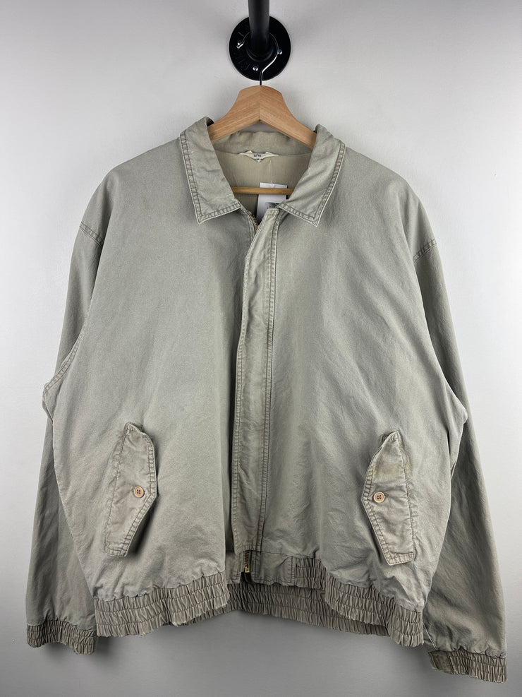 Vintage 90s Beige Bomber Harrington Jacket