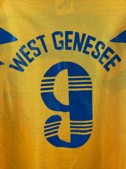 Vintage 90s West Genesse Wildcats Navy & Yellow Soccer Jersey