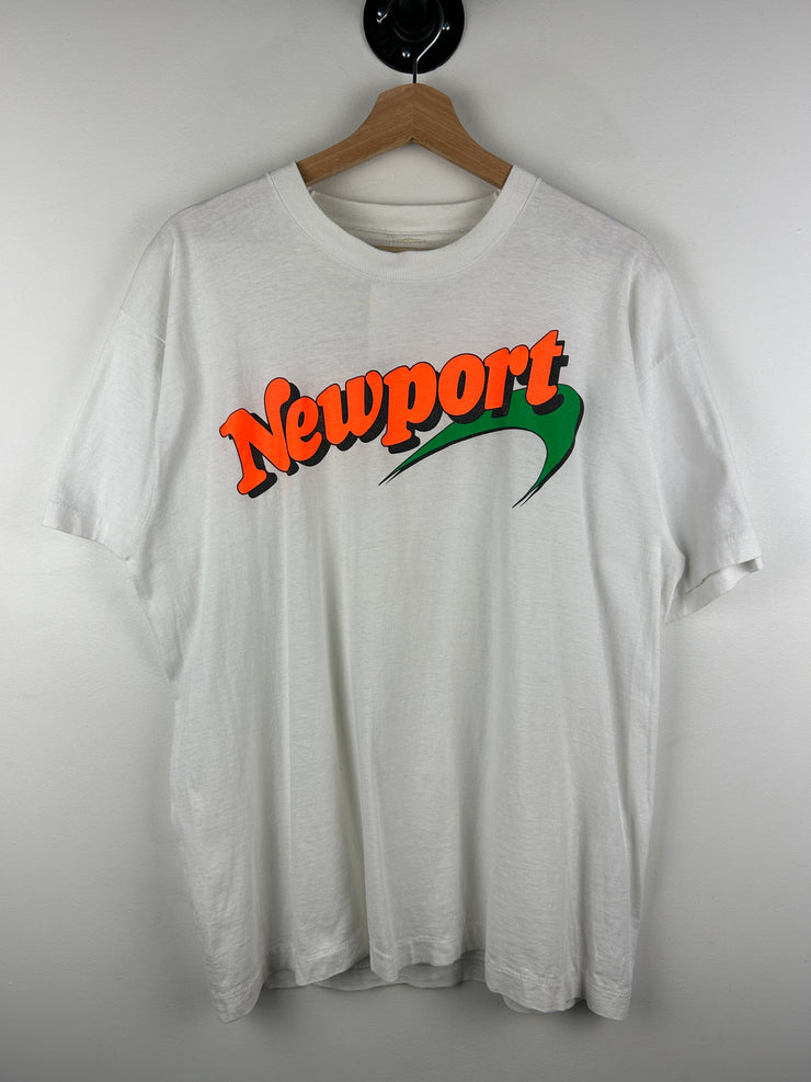 Vintage 90s Newport Smokes White Tee