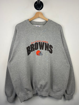 Vintage NFL Cleveland Browns Embroidered Grey Crewneck