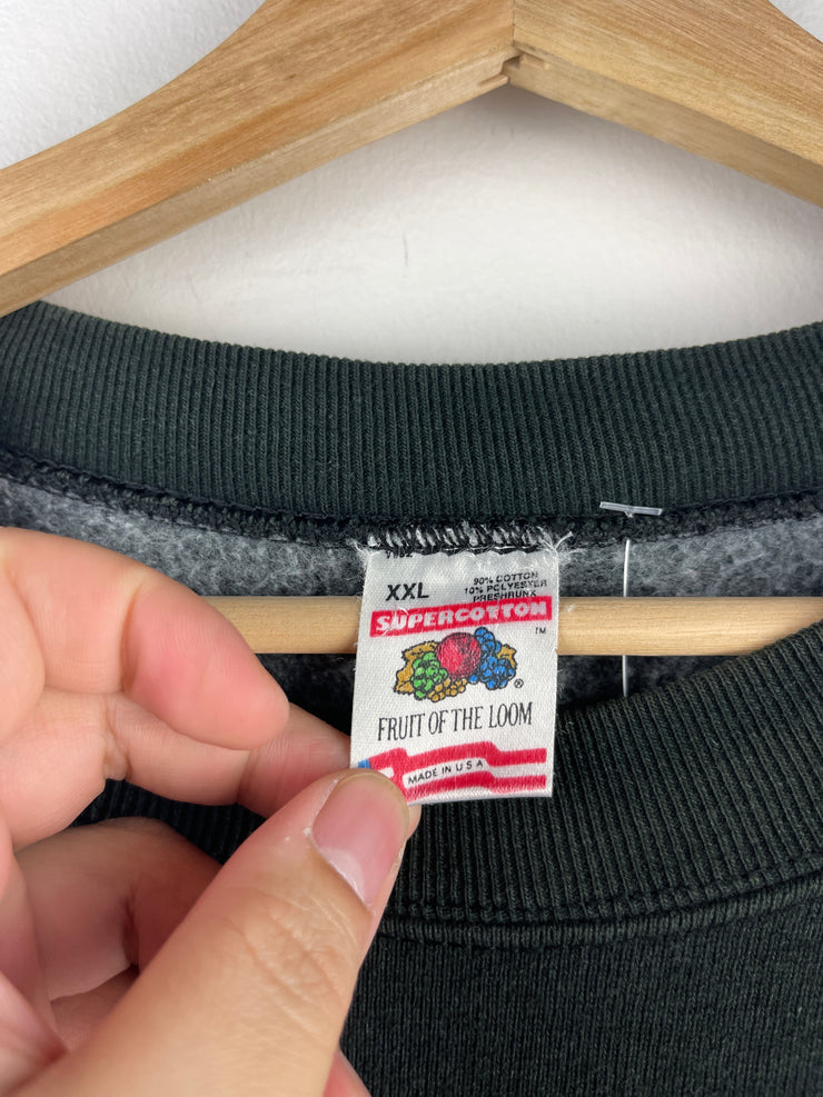 Vintage 90s NHL New Jersey Devils Embroidered Black Crewneck