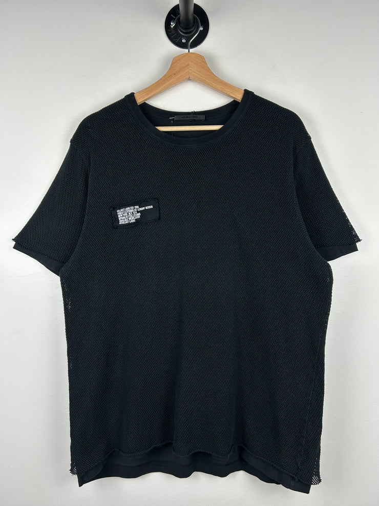 Helmut Lang Mesh Jersey Black Tee