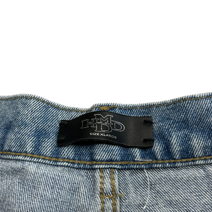 Happy Memories Don’t Die H Star Distressed Wide Leg Baggy Jeans