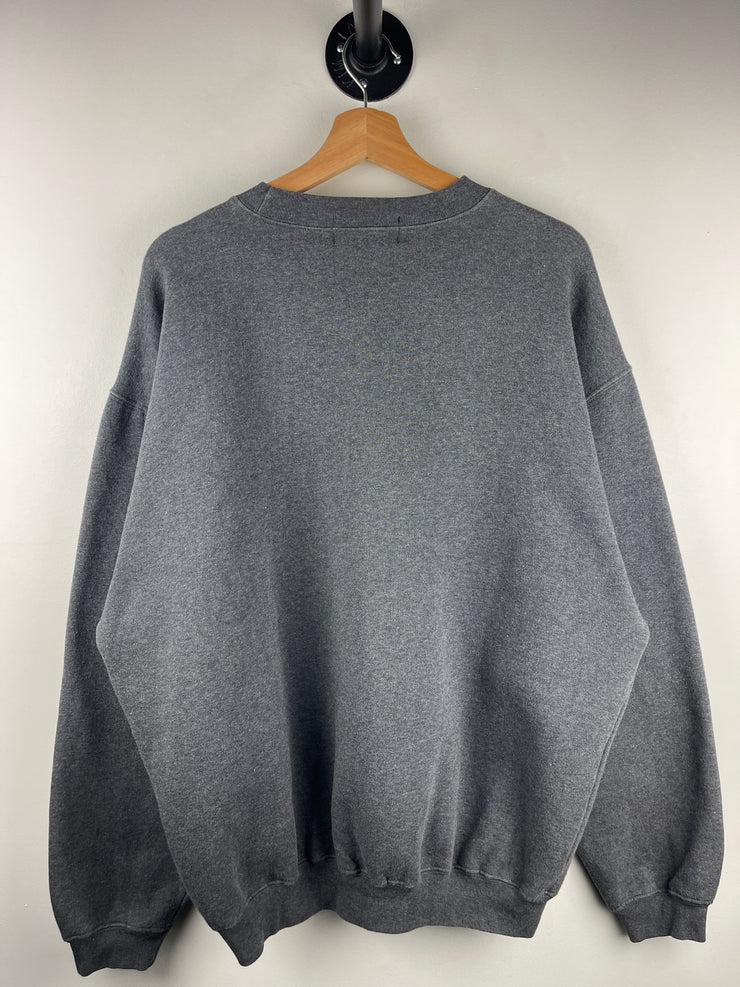 Vintage Abercrombie & Fitch Skiing Embroidered Grey Crewneck