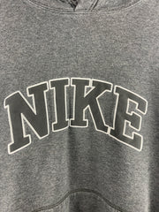 Vintage Nike Spellout Embroidered Charcoal Grey Hoodie