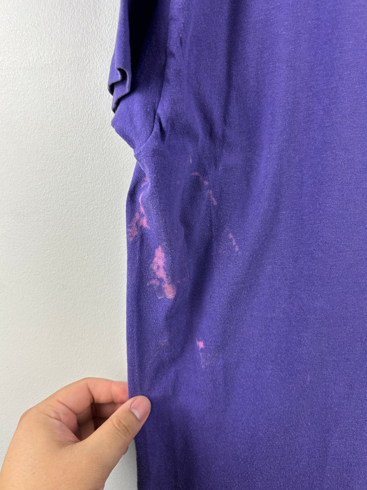 Vintage 90s Banff Skiing Rocky Mountains Purple Tee