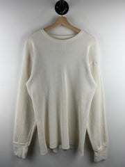 Vintage 80s White Thermal Long Sleeve