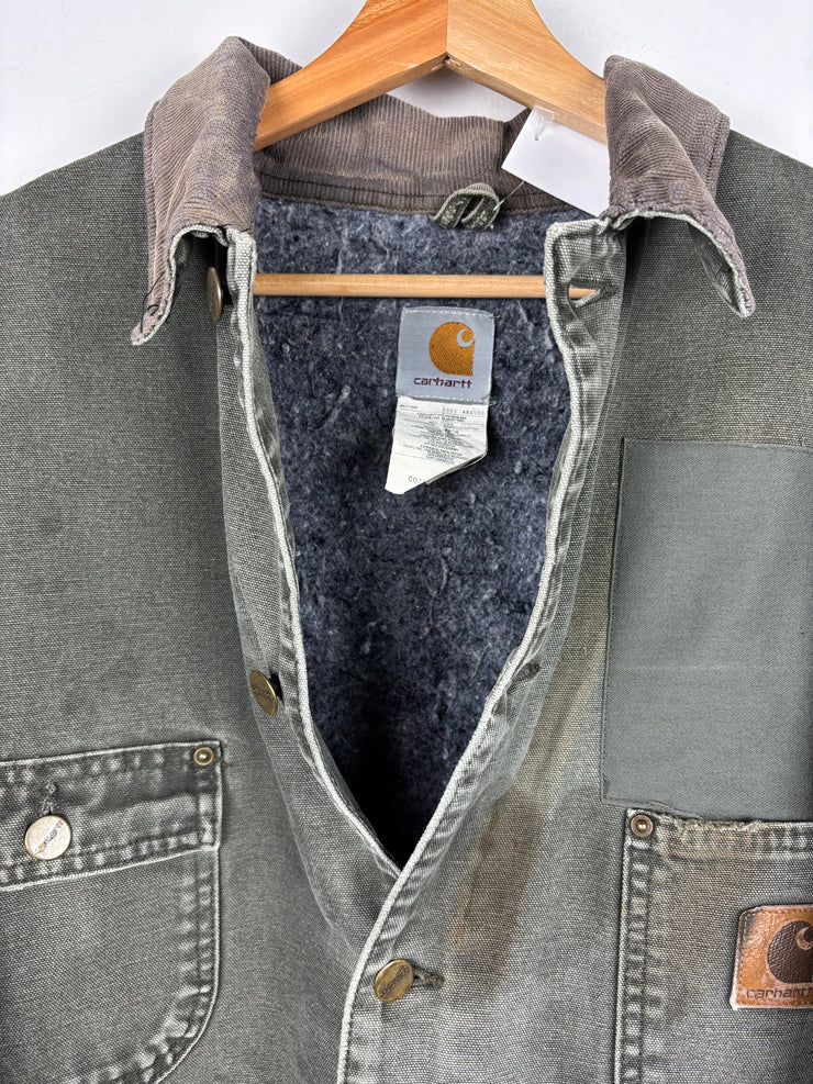 Vintage Carhartt Chore Moss Green Blanket Lined Jacket