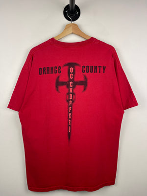 Vintage Orange County Choppers Flames Sword Red Tee