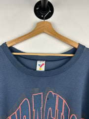 Vintage 90s Syracuse University Thrashed Faded Navy Tee