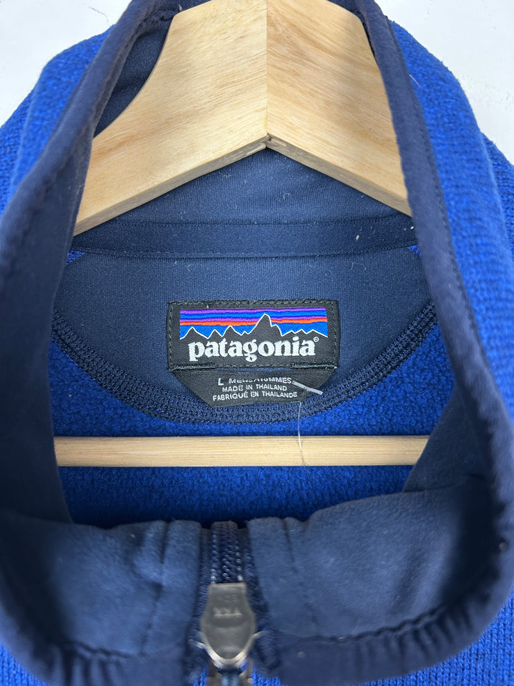 Vintage Patagonia Blue Fleece Zip Up Sweater