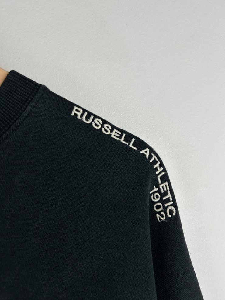 Vintage 90s Russell Athletic Colour Block Black & Grey Crewneck