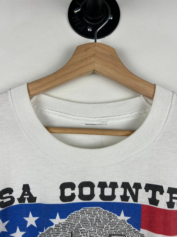 Vintage 90s USA Country Festival White Tee