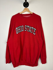 Vintage Steve & Barrys Ohio State University Embroidered Red Crewneck