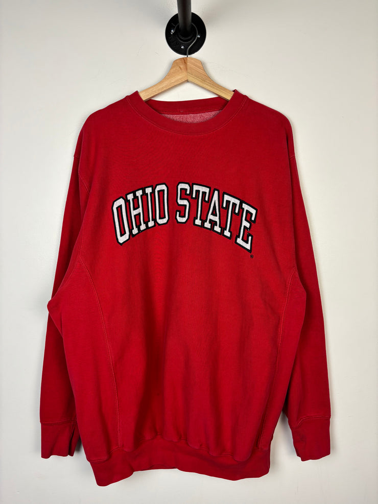 Vintage Steve & Barrys Ohio State University Embroidered Red Crewneck