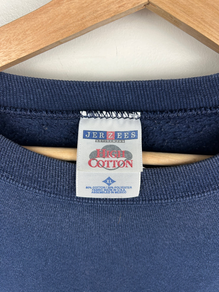 Vintage 90s MLB Chicago Cubs Embroidered Navy Crewneck