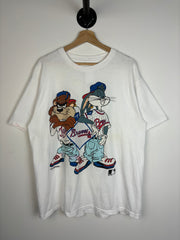 Vintage 1993 Looney Tunes Atlanta Braves White Tee