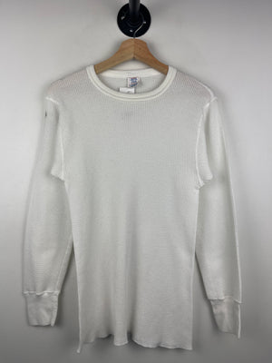 Vintage 80s JE Morgan White Thermal Long Sleeve