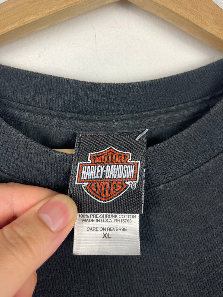 Vintage Harley Davidson Life Begins When You Get One Black Tee
