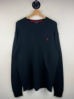 Vintage Polo Ralph Lauren Black Thermal Long Sleeve