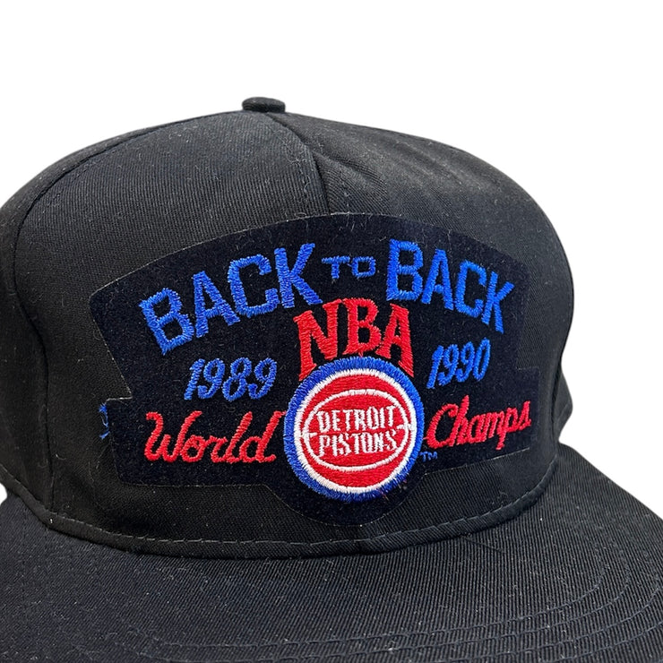 Vintage 90s NBA AJD Detroit Pistons Back To Back Champions Snapback Hat