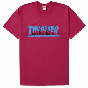 Supreme X Thrasher FW21 Skyline Pink Tee