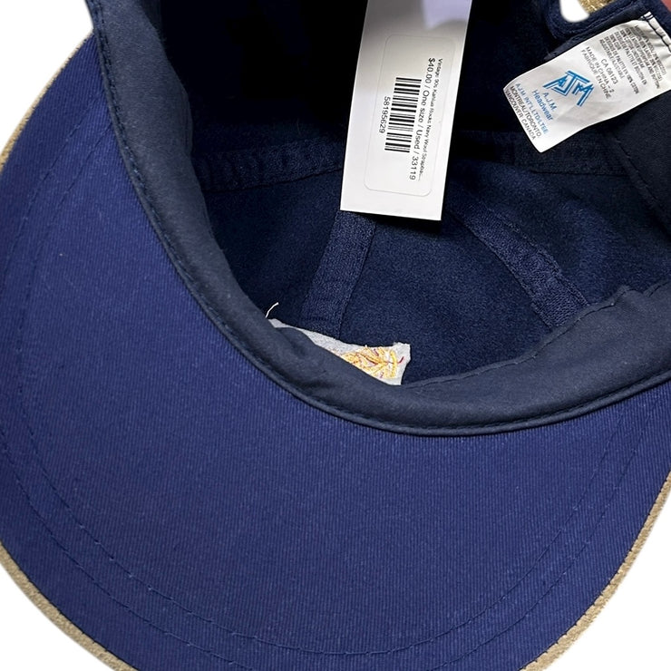 Vintage 90s Kahlua Rocks Navy Wool Strapback Hat