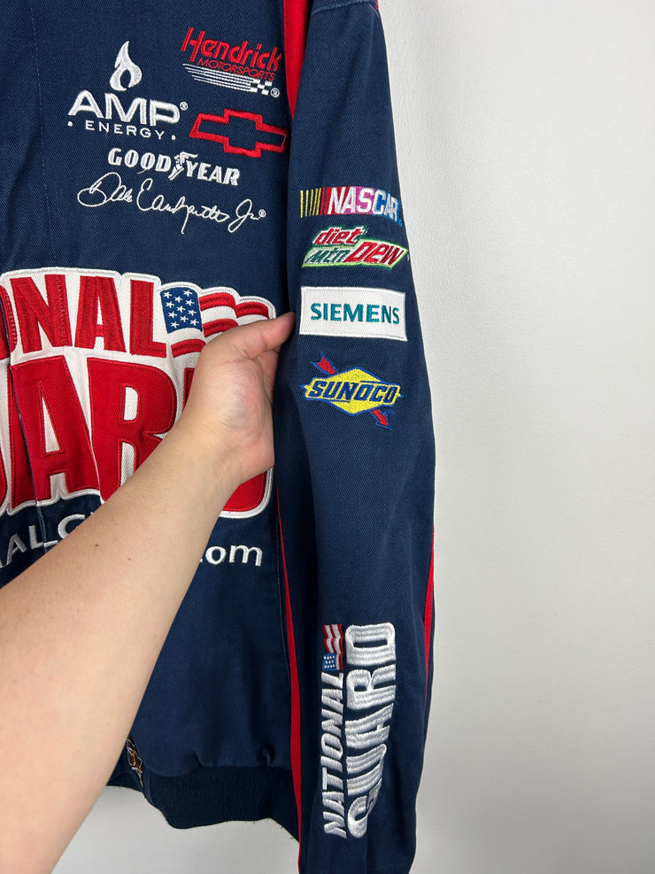 Vintage Nascar Jeff Hamilton Jr Nation National Guard Navy Racing Jacket