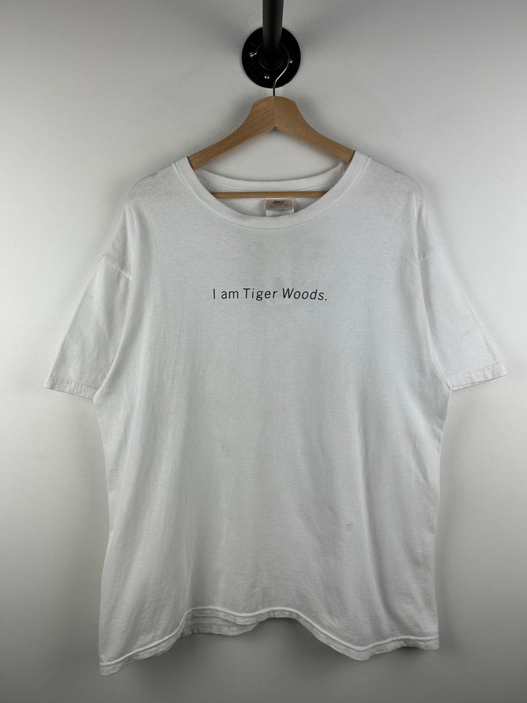 Vintage 90s Nike Golf I Am Tiger Woods White Tee