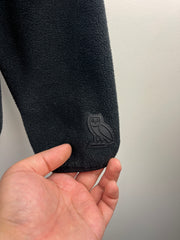 OVO Embroidered Black Quarter Zip Fleece Sweater