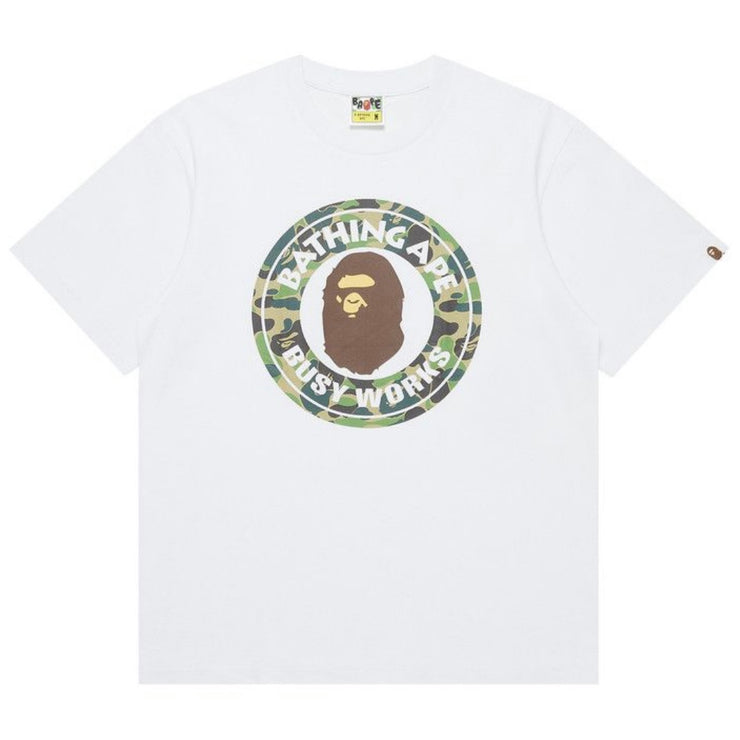Bape 1st Camo Busy Works White Tee