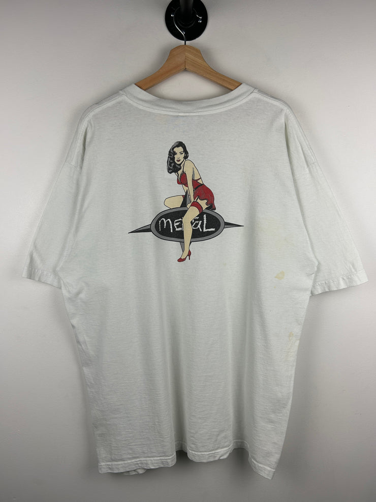 Vintage 90s Mental Girl White Tee